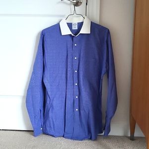 Brooks Brothers French Collar, 16.5 x 36, Blue.